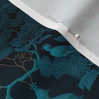 Nighttime Chinoiserie in Teal