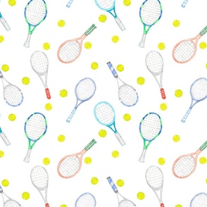 Tennis racquets white