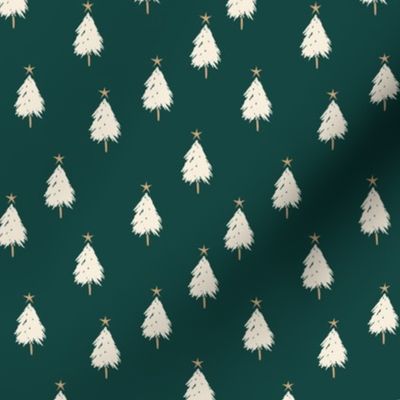 Christmas tree, scattered tree, forest green