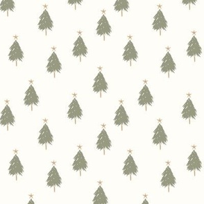 Christmas tree, scattered tree, sage green