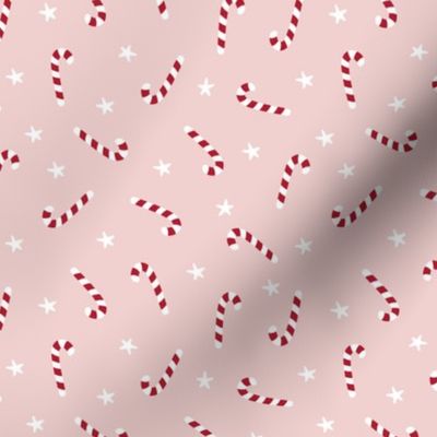 pink, red and white candy cane, stars