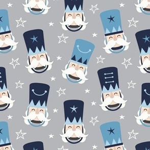 nutcracker, Christmas nutcracker, blue, grey