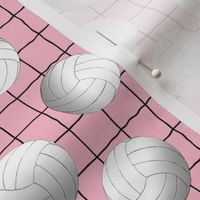 volleyballs on pink
