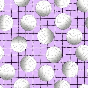 volleyballs on purple