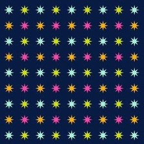colorful party stars - independent spring