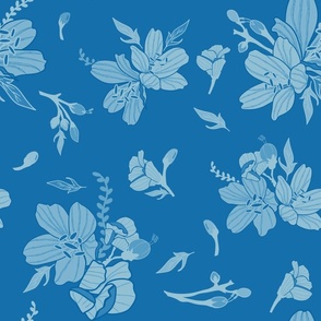 Jatropha Flowers | Pantone Ultrasteady Blue