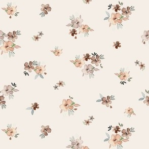 Vintage watercolor scattered floral