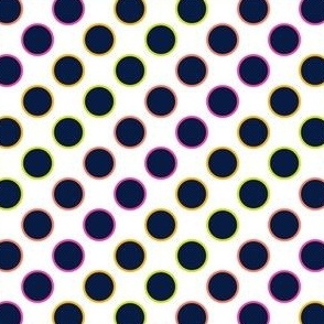 Circles with colored borders - intependent spring 