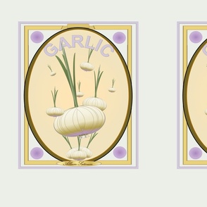 Art Deco Garlic-Allium Panel