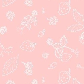 Pink and white strawberries - small print 
