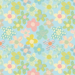 Pattern Clash Daisies Pastels