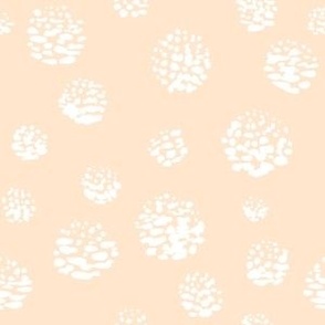 Pretty Dandelions in White on Pale Pink Color