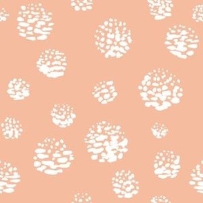 Fun Dandelions Scattered in White on Pretty Girly Pink