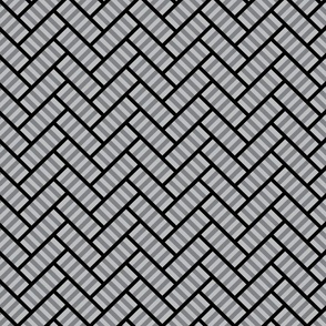 Striped Herringbone Gray large