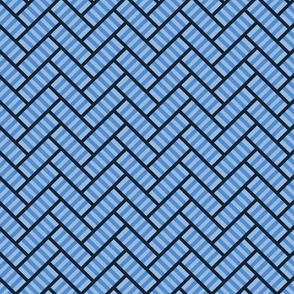 Striped Herringbone Blue large