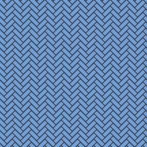 Striped Herringbone Blue