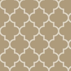 quatrefoil MED custom tan