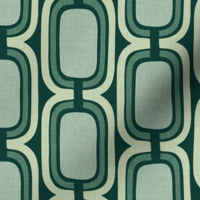 Retro Chain LINEN Texture - Medium - Green