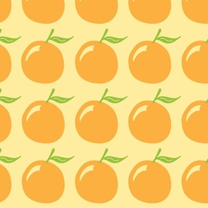 Bright Pop Art Oranges in a Block Repeat