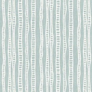 (small scale) organic vertical stripes - mud cloth ladders - pale blue - LAD23
