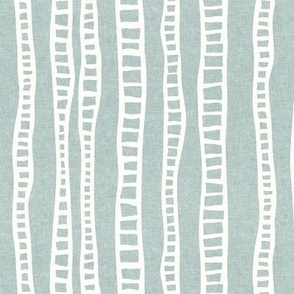 organic vertical stripes - mud cloth ladders - pale blue - LAD23