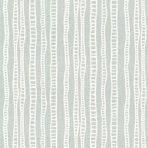 (small scale) organic vertical stripes - mud cloth ladders - lightest sage - LAD23