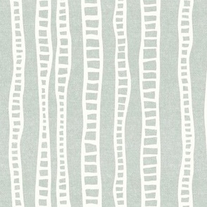organic vertical stripes - mud cloth ladders - lightest sage - LAD23