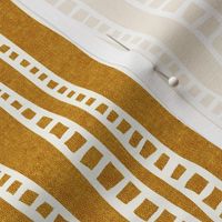 organic vertical stripes - mud cloth ladders - mustard - LAD23