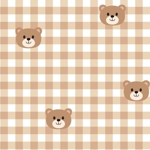  Brown bear checkered
