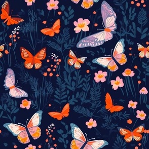 Butterfly Garden at Midnight