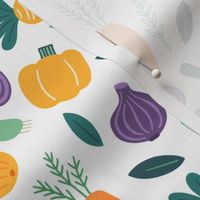 Colorful Fresh Garden Vegetable Pattern, Small