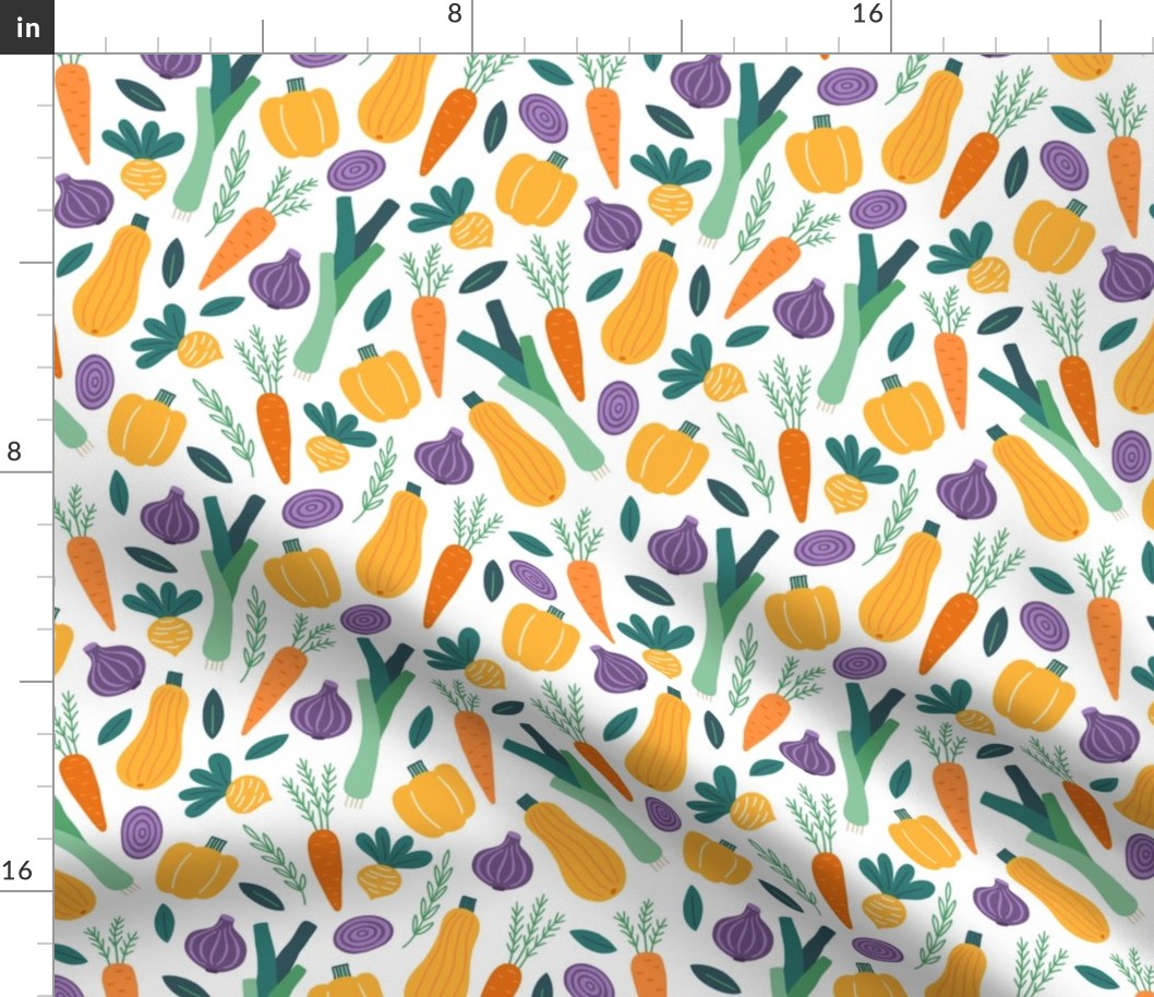 Colorful Fresh Garden Vegetable Pattern, Small