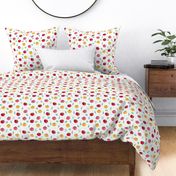 Pink Red and Yellow Garden Tomato Pattern, Medium