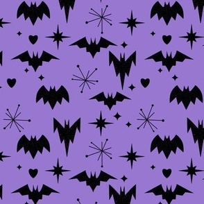 Mid-Century Bats Warm Purple extra-small scale