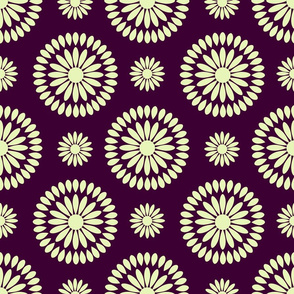 Aubergine Flowers Dark by Cheerful Madness!!