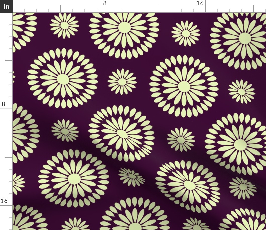 Aubergine Flowers Dark by Cheerful Madness!!