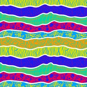 Clashing waves pattern