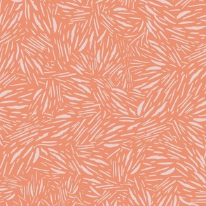 abstract orange and light pink strokes