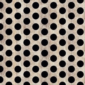 black polka dots on brown