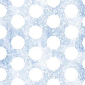 white polka dots on light blue grunge texture - distressed vintage fifties style