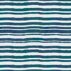 Medium scale wavy stripe pattern in teal with a marble pattern and linen texture