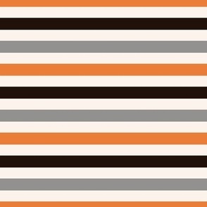 Halloween Stripe Orange Black & Gray 10 x 10 scale