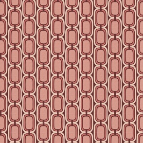 Retro Chain - LINEN Texture - Small - Rose Pink