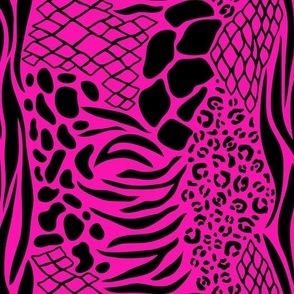 Mixed Animal Print (Magenta)