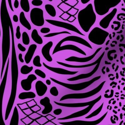 Mixed Animal Print (Purple)