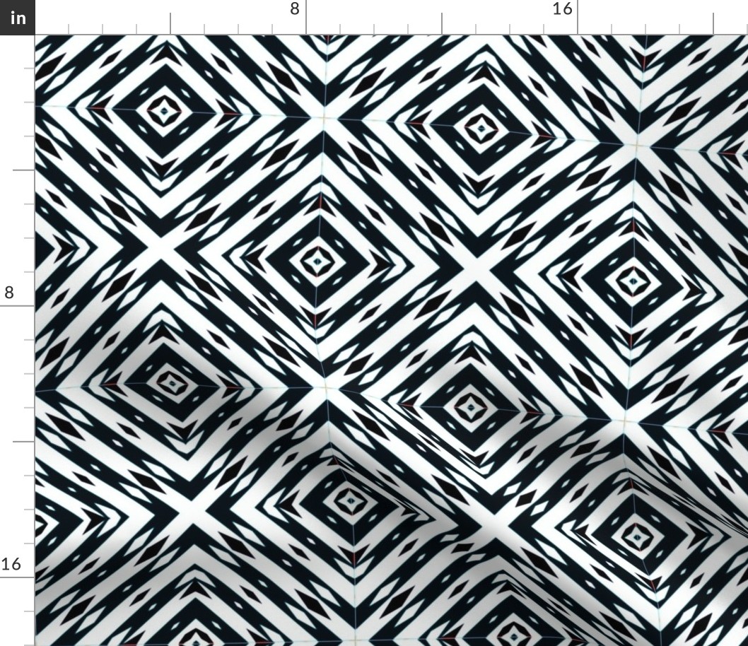 Zigzag Black white mosaic 