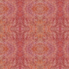Blended Red and Yellow makes a Peachy Rock Pattern