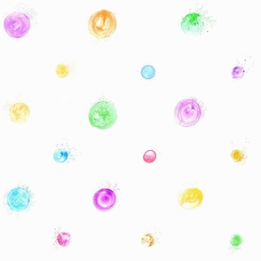 bubble polka dots on white