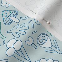 mushroom sketch pattern 