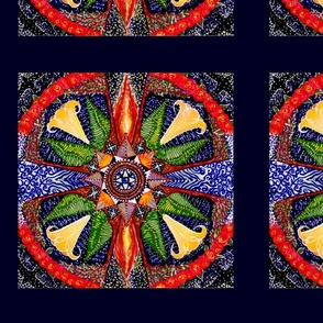 multiple_angel trumpet_pillows_20_and_14_tablerunner_72_x14